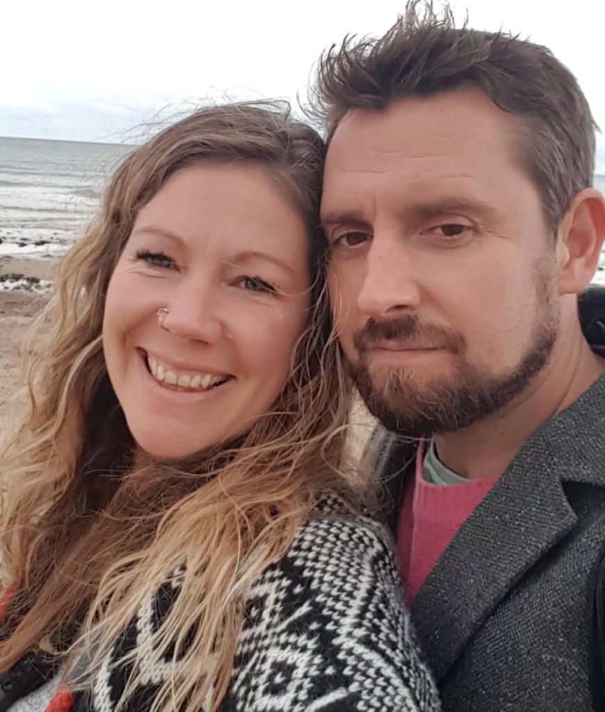 Katie with her husband