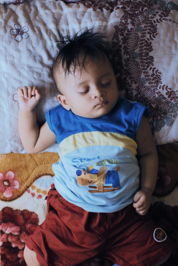 Baby sleeping happliy